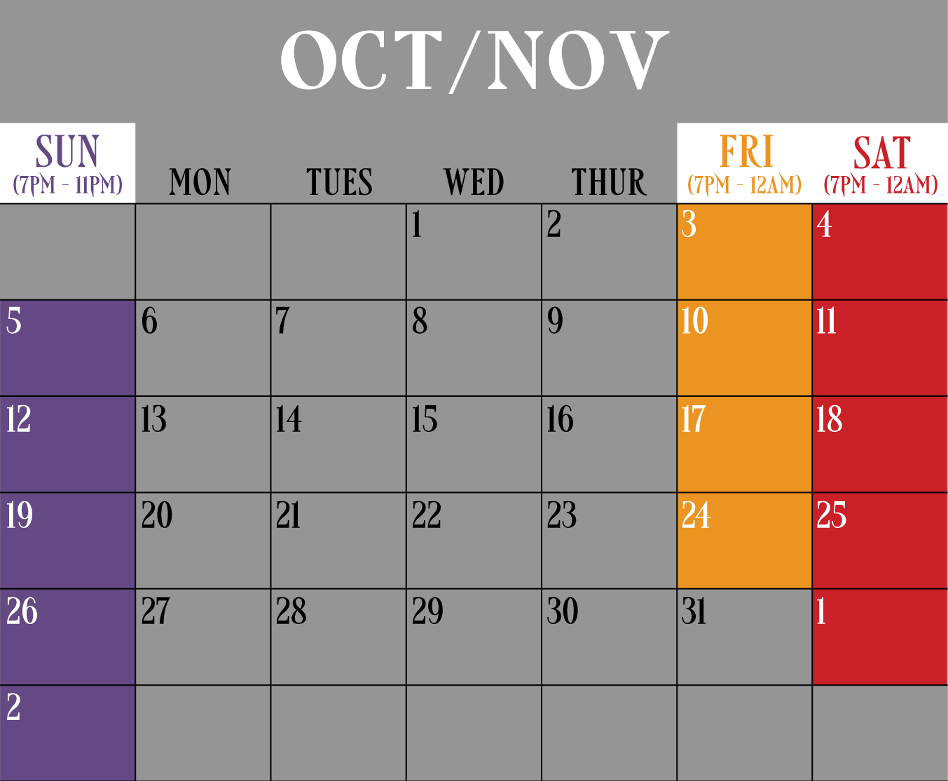 2025 Calendar